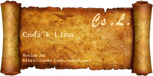 Csák Lina névjegykártya
